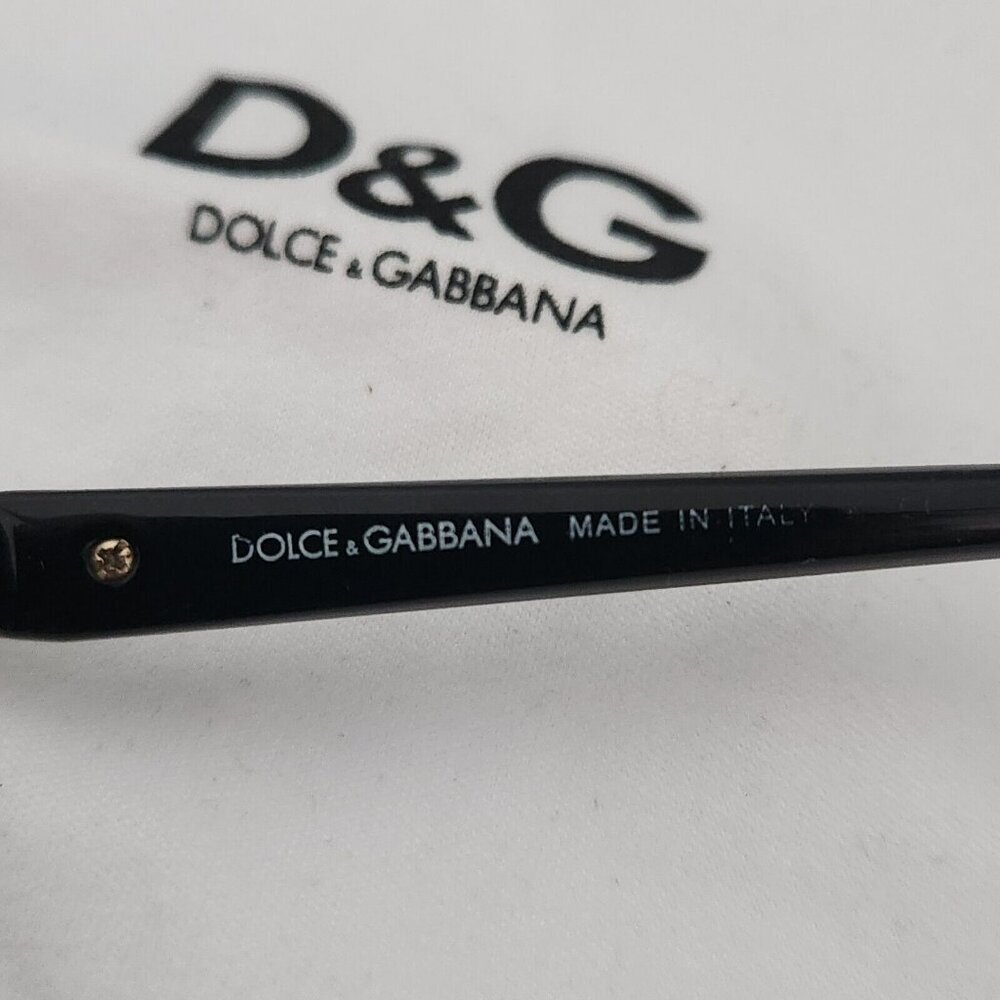 Dolce & Gabbana Womens Sunglasses Black Frame Gradient Lens 58mm Case Box Italy - Picture 6 of 16